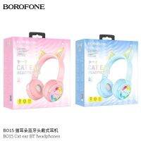 BOROFONE BO15 Cat ear BT Headphones หูฟังบลูทูธหูเเมว เสียงดี เเบตอึด ดีไซน์น่ารัก มีไฟLED ใส่สบาย ของเเท้!!