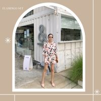 Flamingo shorts set ชุดเซ็ตเสื้อและกางเกงขาสั้นเอวยางยืด