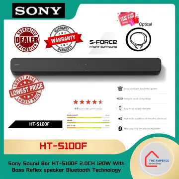 Sony 2.0 Channel 120W Soundbar with Bluetooth and Surround - HT-S100F 