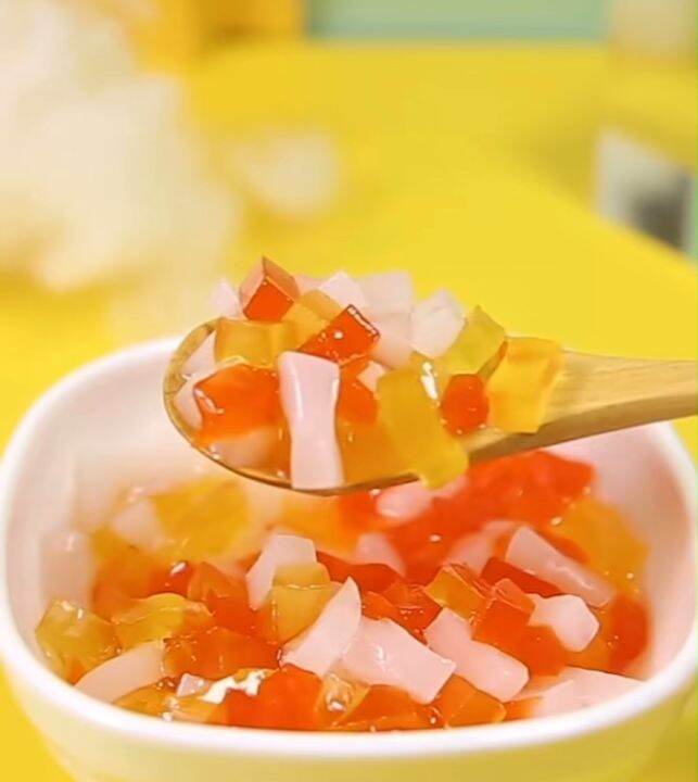 Daikka /Amax tea/ Nata de coco Strip Coconut Jelly/Fruit jelly/ Milk