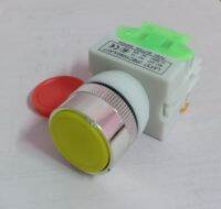 สวิทช์หน้าเรียบ PUSH BUTTON แบบกดล็อก LAY 37 (pbcy090)LAY7  IEC 337  AC-15 ui:600V lth:10A