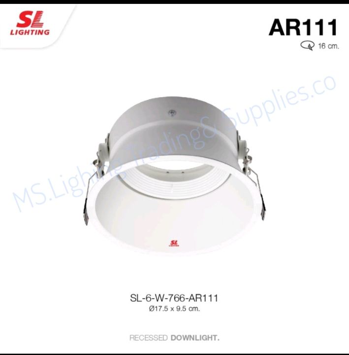 sl-lighting-6-w-766-ar111-recessed-downlight-โคมไฟดาวน์ไลท์ฝังฝ้า-ar111-ปรับหน้าได้-รุ่น-6-w-766-ar111