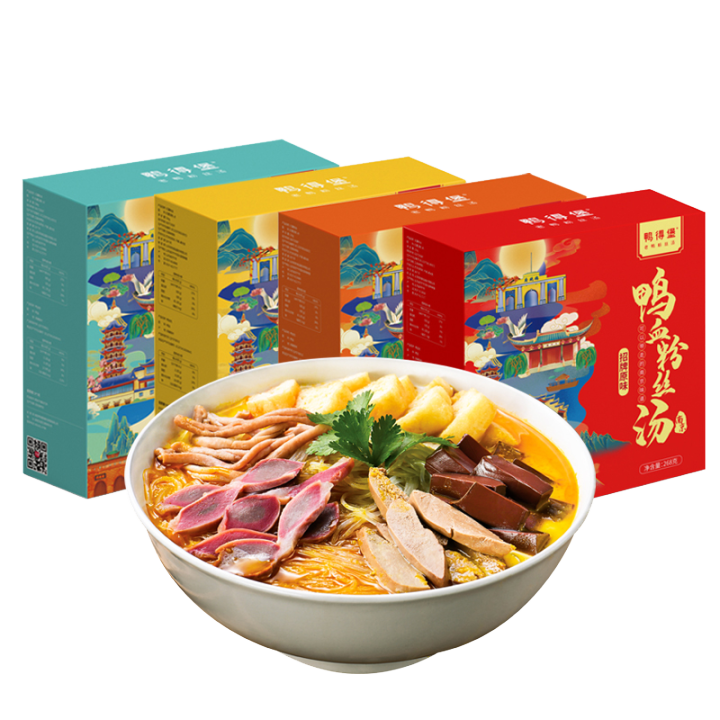 Yadebao Duck Blood Vermicelli Soup 6 Boxes of Instant Food Duck Soup