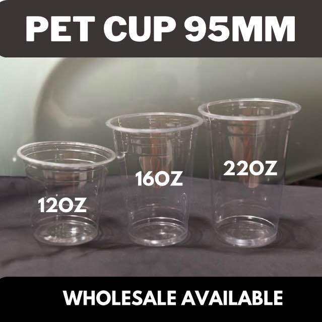 50pcs PET CUP 95mm 12oz/16oz/22oz | Lazada PH