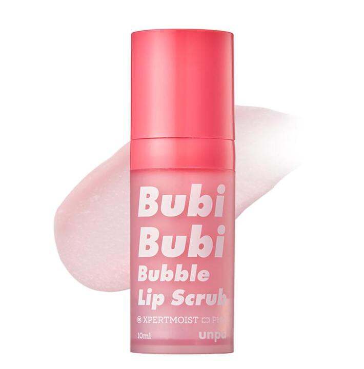 ของแท้-100-ค่ะ-bubi-bubi-lip-scrub-by-unpa-10ml-ลิปโฟมสครับปาก-สปาริมฝีปาก-ให้ตัวเองได้ง่ายๆ-เพื่อริมฝีปากเรียบเนียนอมชมพูธรรมชาติและนุ่มขึ้น-ปลอดภัยด้วยสารสกัดธรรมชาติจากลูกพีชและมะละกอค่ะ