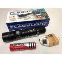 LED ไฟฉายแรงสูง ไฟฉายซูม JX-518 T6 25000w ชาร์จไฟ USB