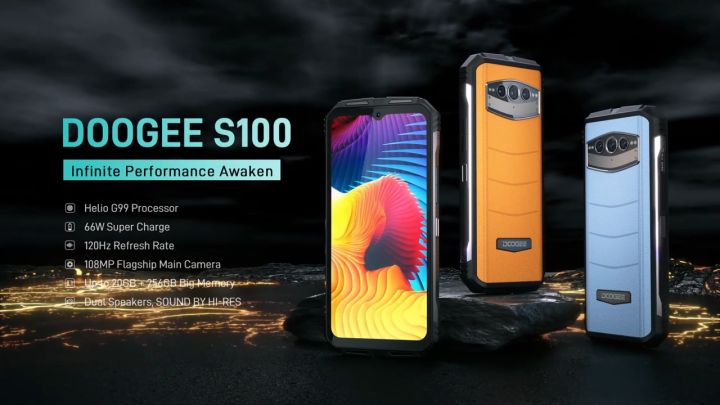 DOOGEE S100 PRO 20GB+256GB Rugged Smartphone Andriod 12 Cell