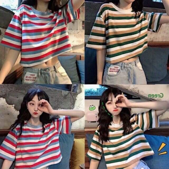 เสื้อลายขวาง-สีแดง-สีเขียว-oversize-ผ้าคอตตอน-80-บาท