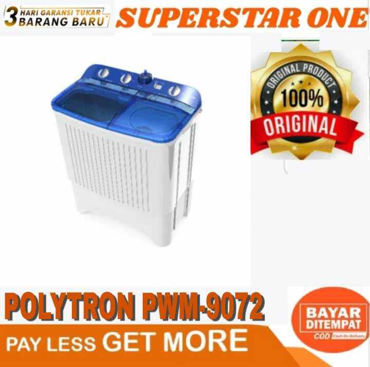 Polytron Mesin Cuci 2 Tabung 9kg Samba Pulsator PWM 9072 | Lazada Indonesia