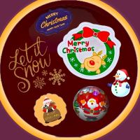 พร้อมส่ง ?? Sticker ตกแต่งของขวัญวันคริสต์มาส ปีใหม่ :  special | happy new year | christmas