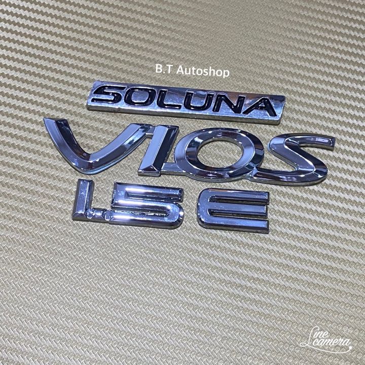 โลโก้-soluna-vios-1-5-e-ติด-toyota-ราคาต่อชุดมี-4-ชิ้น-ตัวเหลี่ยม