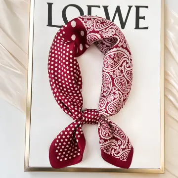 Red sale square scarf