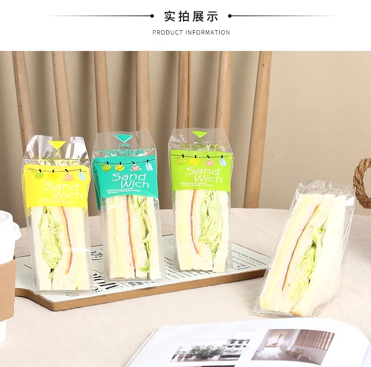 Triangle Sandwich Packaging Bag  Plastic Packaging Sandwiches