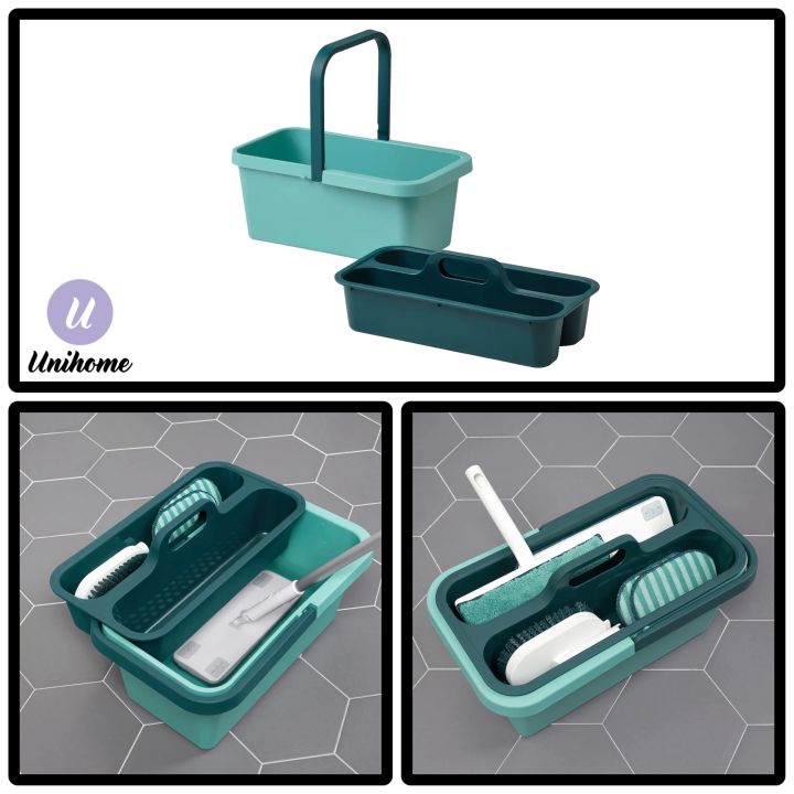 PEPPRIG Cleaning bucket and caddy, green - IKEA