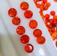 โอปอลไฟสีแดงธรรมชาติทรงกลม 8 มม 8mm round natural red fire opal