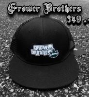 หมวก Grower Brothers สีดำ ? ? ดุดันไม่เกรงใจใคร หล่อเท่ เริ่มใน 3 2 1 ?