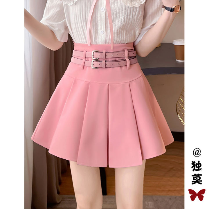 Chân váy ngắn xòe xếp ly tennis dáng chữ a màu trắng đen caro lưng cao  phong cách Hàn Quốc  Nhà Dứa  Caro hồng  M