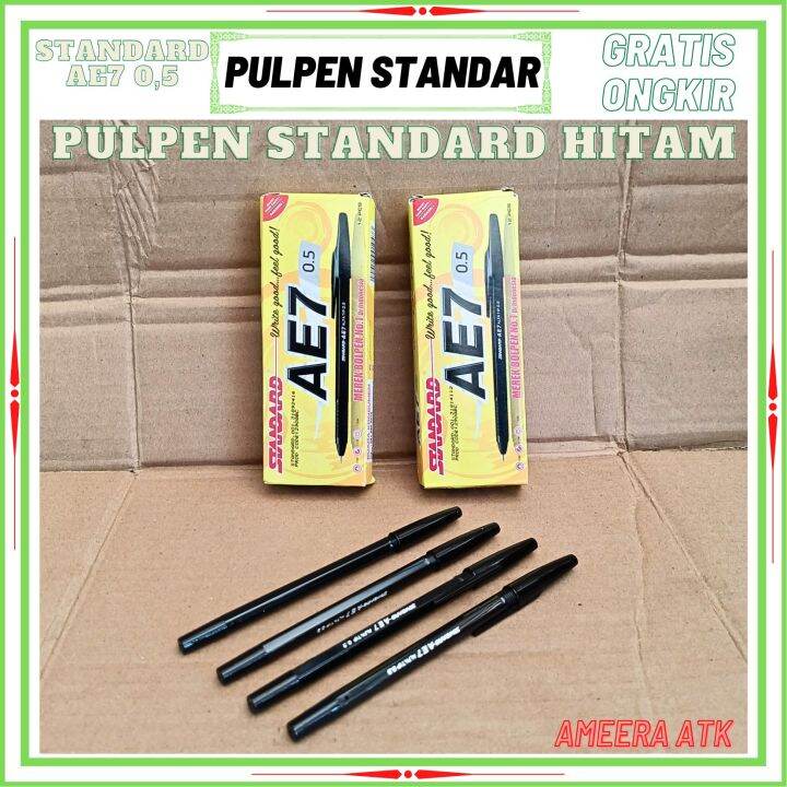 Pulpen Standard Ae Hitam Pcs Lazada Indonesia