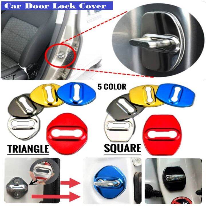 1PC Toyota Car Door Lock Cover Door Lock Protector Alloy Door Lock Cover Door Lock Clip Car Door