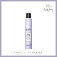 MILK SHAKE STRONG ECO HAIRSPRAY 250 ML.สเปรย์น้ำ สูตรแข็ง ช่วยปกป้องสีผม และรังสียูวี ไม่เป็นคราบขลุย