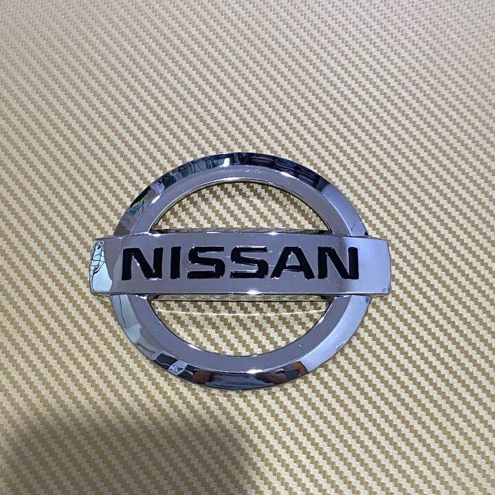 โลโก้-nissan-สีเงินชุบโครเมี่ยม-มีให้เลือกหลายขนาด-ราคาต่อชิ้น