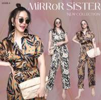 ?️Mirrorsister #10330.4 Jumpsuit คอปก จั๊มสูทขายาว จั้มสูทขายาว ชุดไปเที่ยว ชุดน่ารัก ชุดขายาว ชุดกางเกง