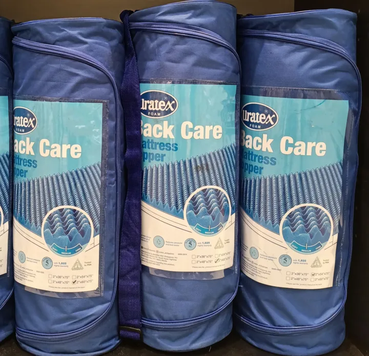 Uratex Foam Back Care Mattress Topper (Egg Crate Design Promotes Good