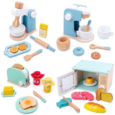 Atoys ✨พร้อมส่ง 🥯 รวมเซ็ตทำอาหาร ของเล่นไม้ ของเล่นเด็ก  อุปกรณ์ทำครัว 🍞 บทบาทสมมติ