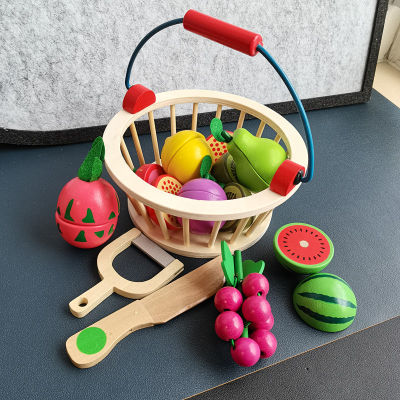 ไม้ตัดผักและผลไม้สำหรับเด็กอายุ1-3ขวบของเล่นสำหรับครอบครัวบทบาทการเล่นการตัดผักของเล่นสำหรับการศึกษาปฐมวัย