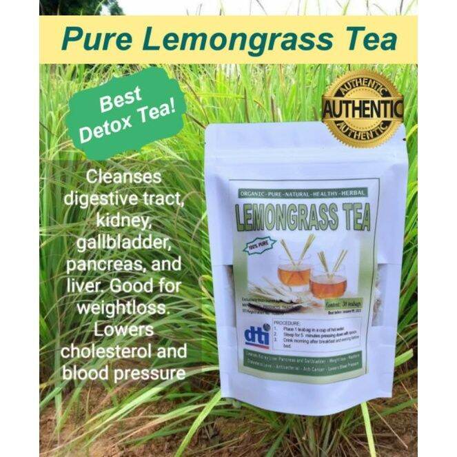 Pure Tangkad Lemongrass Herbal Tea [20tea Bags] Lazada Ph