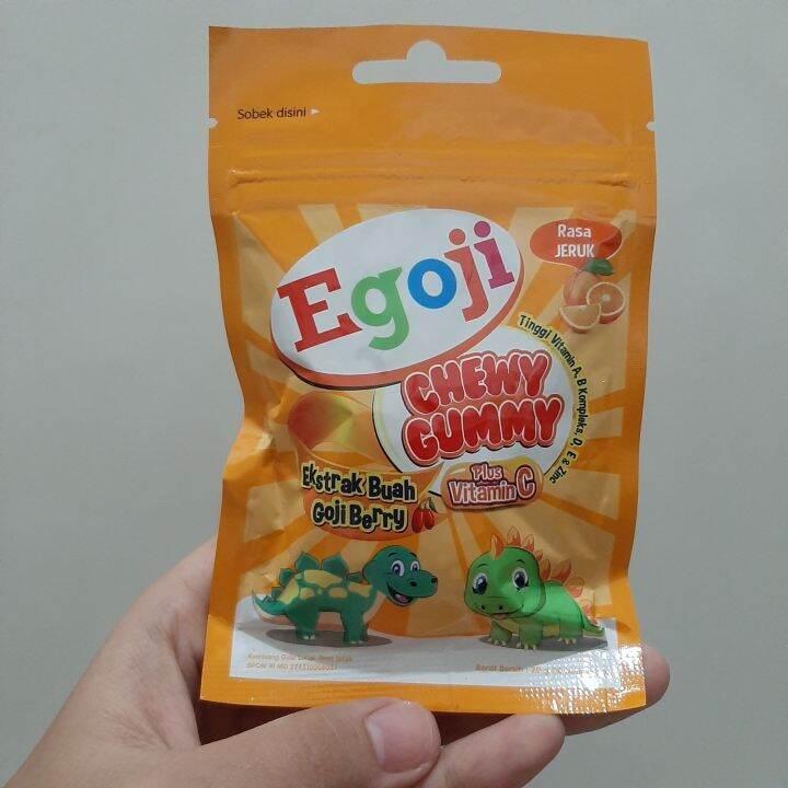 Egoji chewy gummy jeruk per sachet | Lazada Indonesia