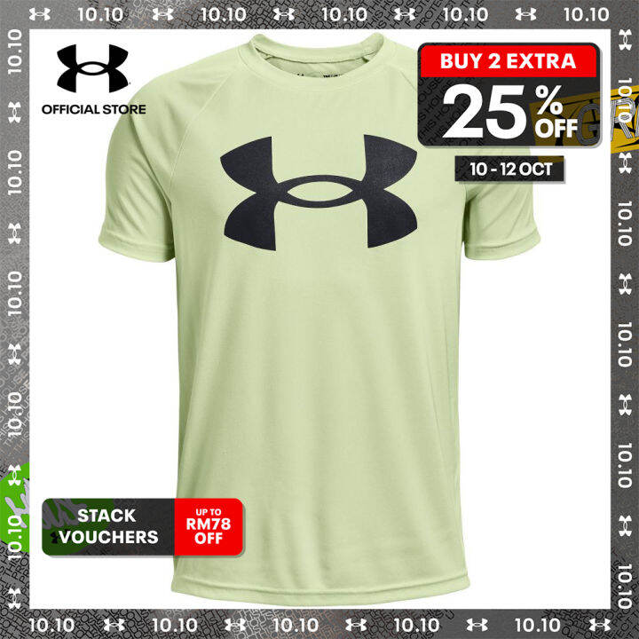 Under Armour UA Boys' Tech™ Big Logo Short Sleeve Lazada