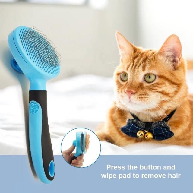 faded-comb-pet-สีชมพู-แปรงหวีเก็บขนสุนัขและแมวอัจฉริยะ-ปลายแปรงมนไม่ทำอันตรายต่อผิวหนัง