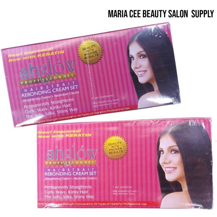 Ahglow Hair Rebonding Cream Set Lazada PH