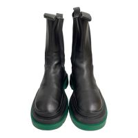 Used BOTTEGA VENETA Tire Chelsea Boots Size 35 Black/Green