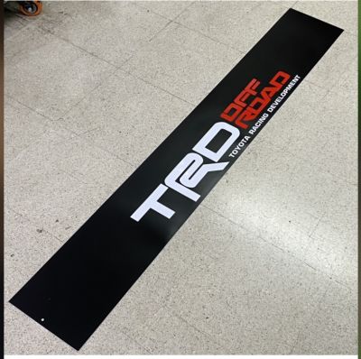 สติ๊กเกอร์บังแดดติดหน้ารถ TOYOTA คำว่า TRD OFF ROAD แบบที่  3  เป็นงานตัดคอม ( ขนาด 20 x 140 cm )