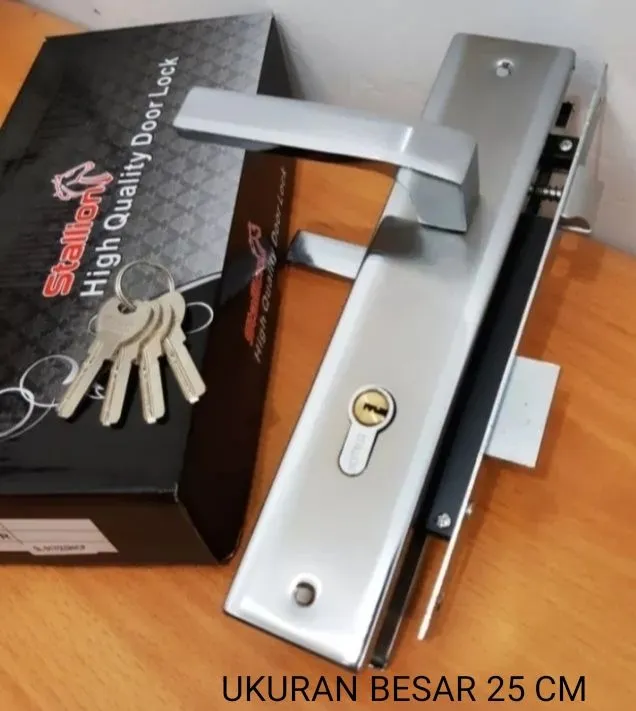 KUNCI PINTU RUMAH(HOUSE DOOR LOCK) 1 SET UKURAN BESAR MODEL MINIMALIS