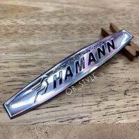 โลโก้ HAMANN เพลทอลูมิเนียมบาง ขนาด 10x1.8cm