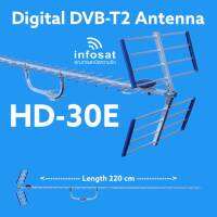 30E เสาอากาศดิจิตอลทีวี อัตราขยายแรง รองรับเสาส่งระยะไกล ขยายหลายจุดรับชม infosat HD-30E