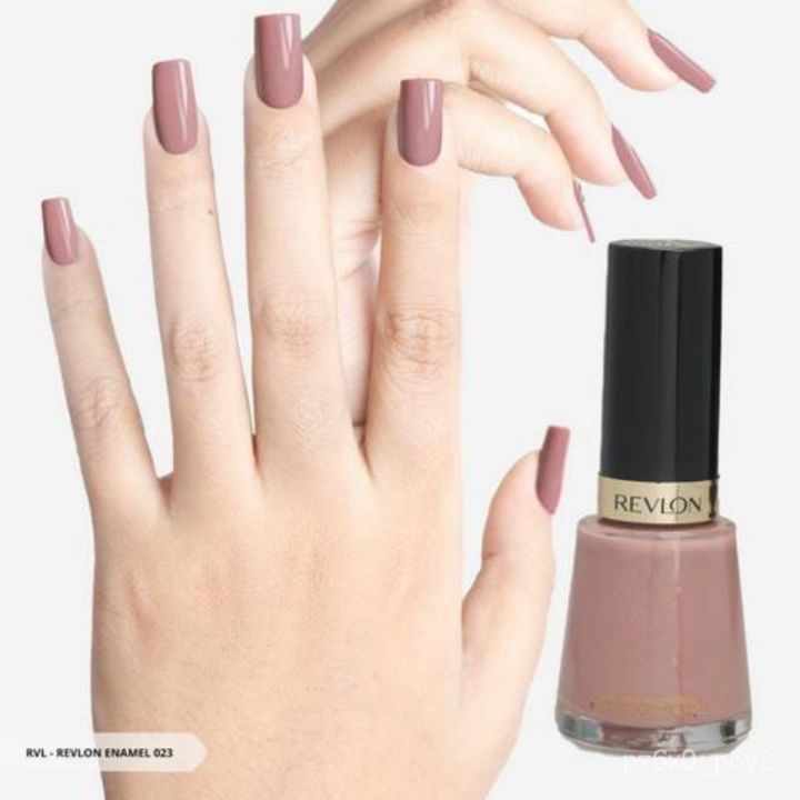 Revlon Nail Polish #023 สีทาเล็บเรฟลอน สีนู๊ด สีเจล เล็บไม่เหลือง ไม่ต้องอบ