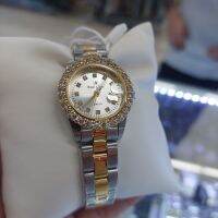 นาฬิกา Royal Crown สำหรับผู้หญิง หน้า Rolex มีวันที่ ดีไซน์ล้อมเพชร CZ สวยหรู ทนทาน รับประกัน 1 ปีเต็ม