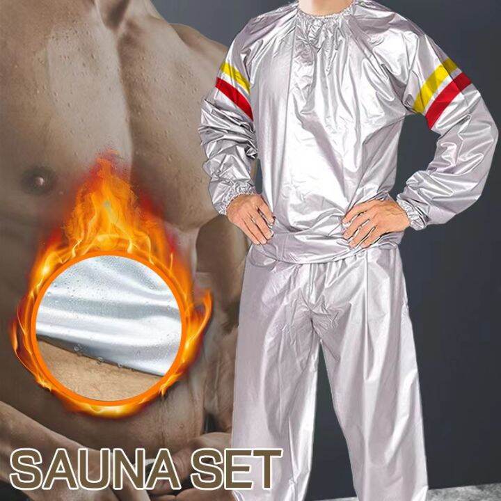 Sauna Suit for men & women 4 size (Grey) Heavy Duty Sweat Suit Sauna