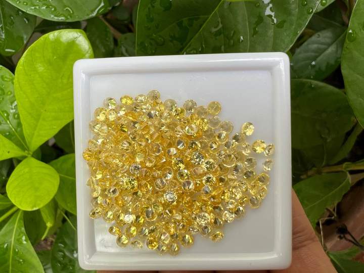 พลอย-เพชรรัสเซีย-ทรงกลม-2-10-มม-100-เม็ด-cubic-zirconia-สีเหลือง-yellow-cz-round-shape-2-10-mm-100pcs