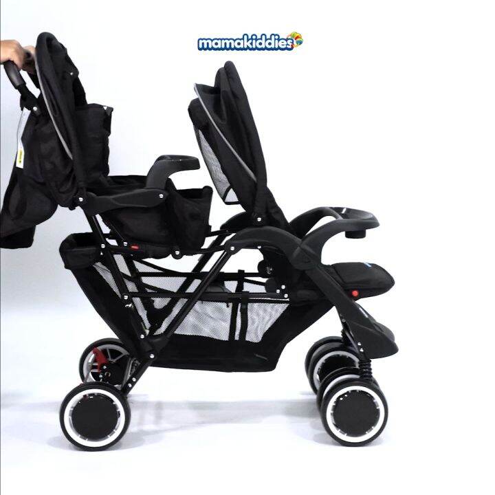 Mamakiddies Dualo Tandem Baby Stroller foldable double seat stroller ...