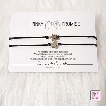 Buy Set of 6 Pinky Promise Bracelets, BFF Best Friends Friendship Gift Set,  Matching Bracelets Online in India - Etsy