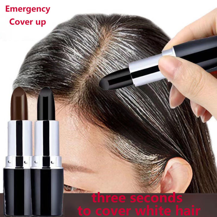 Black and Brown Disposable Lipstick Hair Dye Hair Root Concealer Hair Dye  Stick Temporarily Covered with White Hair Dye - buy Black and Brown  Disposable Lipstick Hair Dye Hair Root Concealer Hair