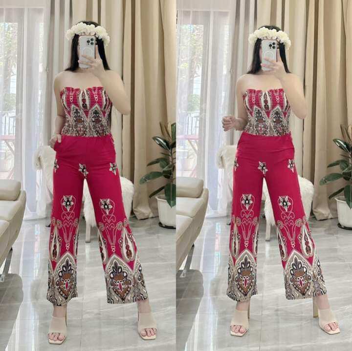 SMOCK TUBE JUMPSUIT | Lazada PH