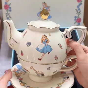 [Alice in Wonderland] Disney Alice in Wonderland Porcelain Stackable Teapot  Set