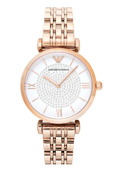 Emporio Armani Starry Watch AR11244 Rose Gold Steel Strap European and  American Watch Diamond Ladies Watch Birthday Gift for Girlfriend | Lazada  Singapore