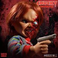 CHUCKY Child’s Play 3 Pizza Face Doll Mezco Talking Mega Size Figure Doll 15 Inch